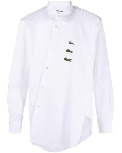 Comme des Garçons X Lacoste アシンメトリーシャツ - ホワイト
