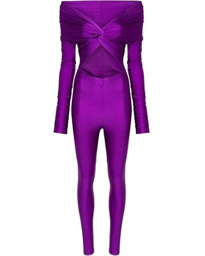 ANDAMANE Knot-detail Jumpsuit - Purple