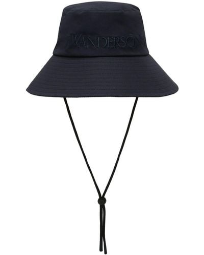 JW Anderson Sombrero de pescador con logo bordado - Negro
