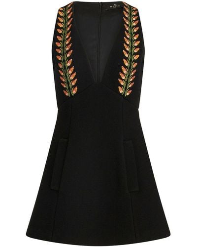 Etro フローラル ノースリーブドレス - ブラック