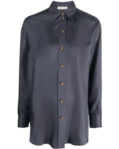 Zimmermann Camicia con colletto a punta - Blu