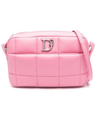 DSquared² D2 Statement Leather Crossbody Bag - Pink