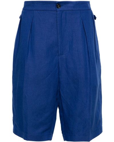 Patrizia Pepe Pleat-detailing Chino Shorts - Blue