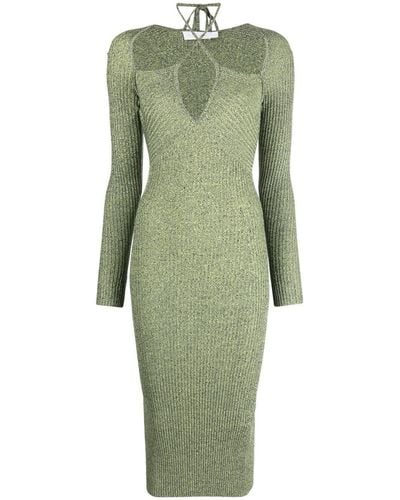 Jonathan Simkhai Crossover Strap Bodycon Midi Dress - Green