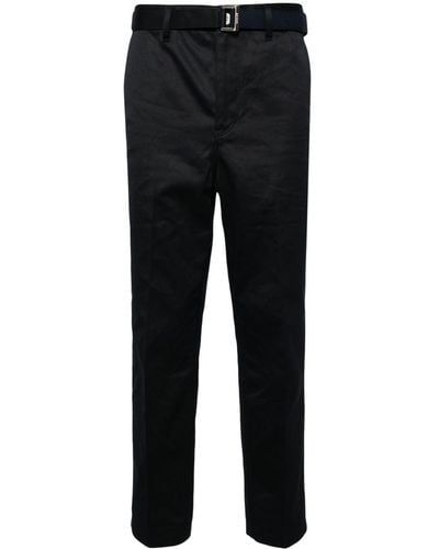 Sacai Low-rise Slim-fit Pants - Black