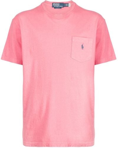 Polo Ralph Lauren T-shirt à motif brodé - Rose