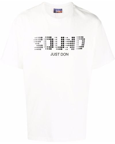 Just Don T-shirt Met Print - Wit