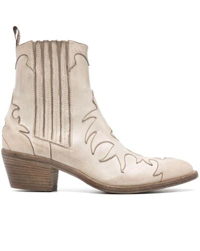 Sartore 65mm Leather Boots - Natural