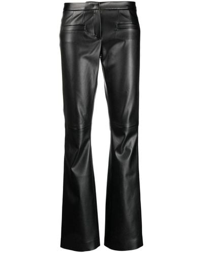 Dorothee Schumacher Mid-rise Faux-leather Flared Trousers - Black