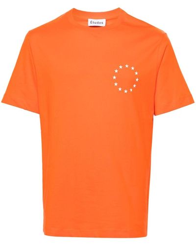 Etudes Studio T-shirt Met Print - Oranje