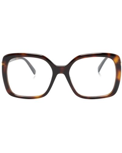 Stella McCartney Eckige Brille in Schildpattoptik - Braun