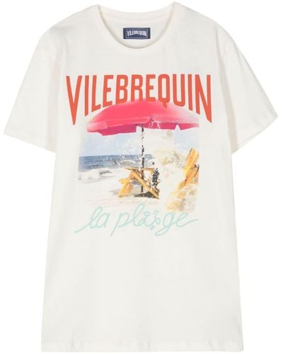 Vilebrequin T-shirt en coton à logo imprimé - Blanc