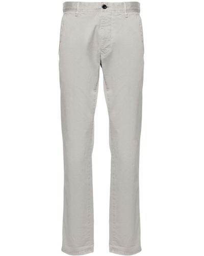 Incotex Tapered-leg cotton chino trousers - Grau
