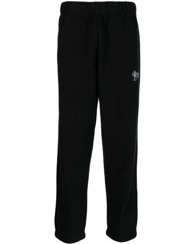 Chocoolate Logo-embroidered Tapered Track Pants - Black