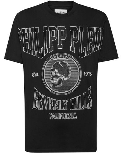 Philipp Plein ビジュートリム Tシャツ - ブラック