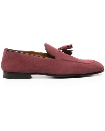 Doucal's Tassel-detail Suede Loafers - Red