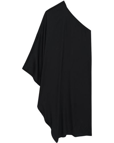 Anine Bing Rowan One-sleeve Silk Midi Dress - Black