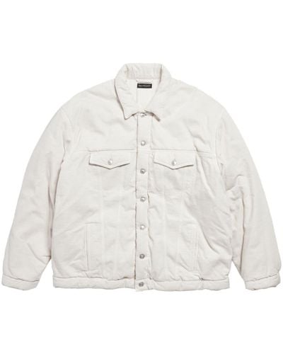 Balenciaga Veste en coton à design matelassé - Blanc