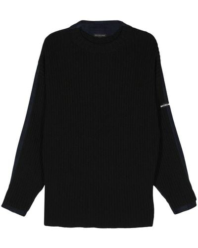 Balenciaga カラーブロック スウェットシャツ - ブラック