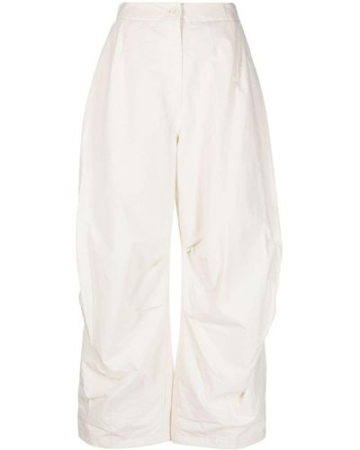 Amomento Wide-leg High-waist Trousers - White