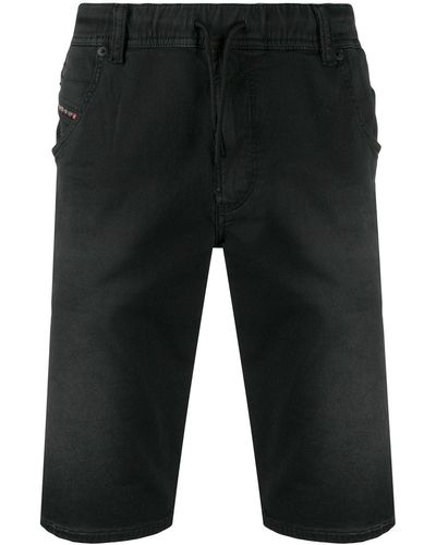DIESEL Drawstring-waist Denim Shorts - Black