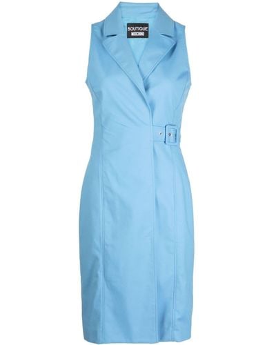 Boutique Moschino ベルテッド ドレス - ブルー