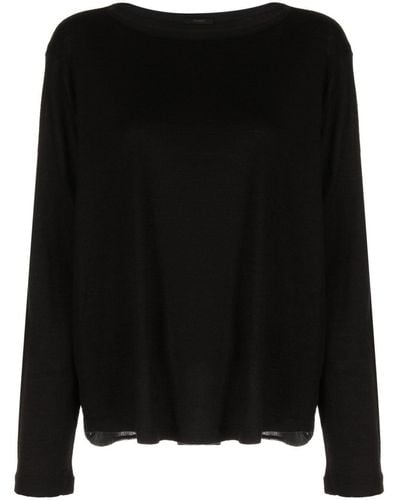 Transit Sheer-panel Virgin Wool-blend Sweater - Black