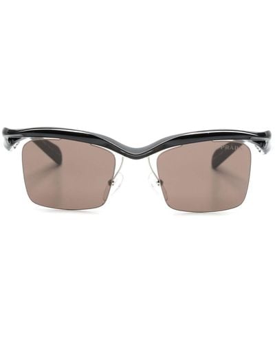 Prada Rimless-lenses Sunglasses - Black