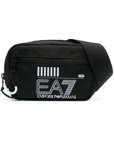 EA7 Logo-print Belt Bag - Black