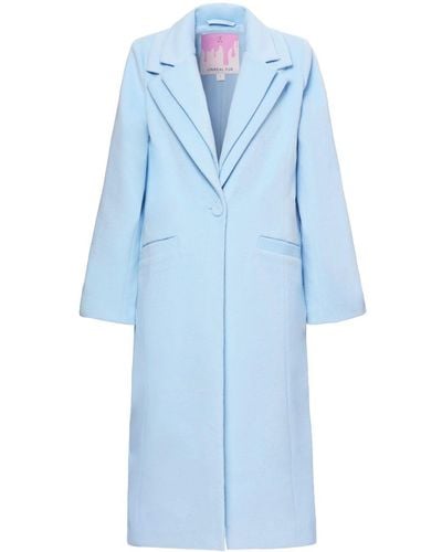Unreal Fur Sardinia Single-breasted Coat - Blue