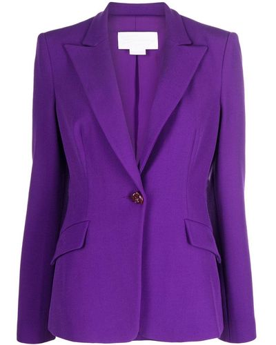 Genny Embellished Tailored Blazer - Purple