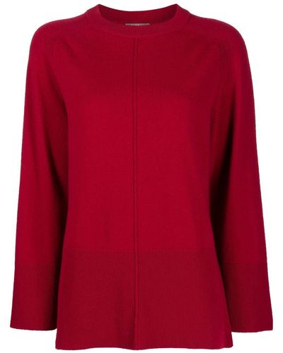 N.Peal Cashmere Jersey con cuello redondo - Rojo