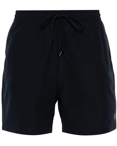 Carhartt Chase Logo-embroidered Swim Shorts - Black