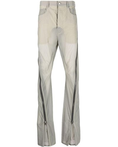 Rick Owens Gerade Jeans mit Reißverschlussdetail - Grau