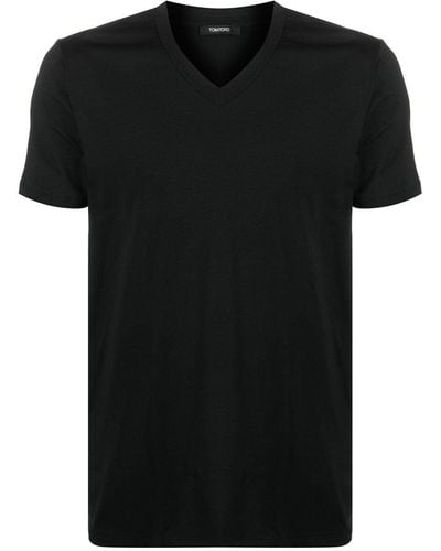 Tom Ford T-shirt Met V-hals - Zwart