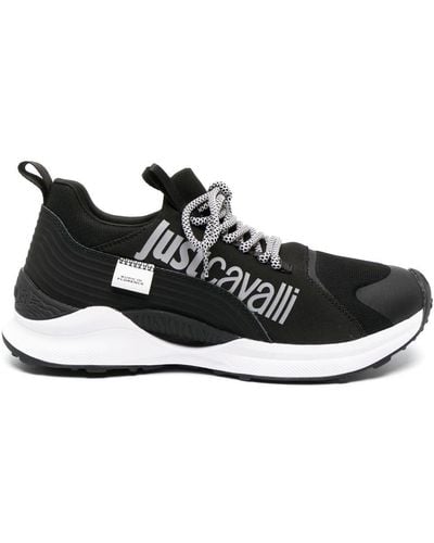 Just Cavalli Logo-print Lace-up Trainers - Black