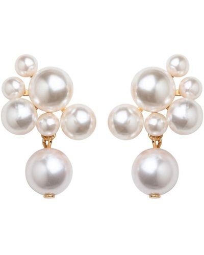Jennifer Behr Perlita Pearl-detailing Earrings - White