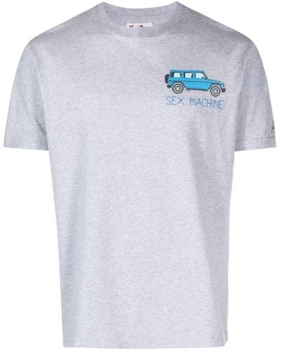 Mc2 Saint Barth T-shirt en coton à imprimé graphique - Bleu