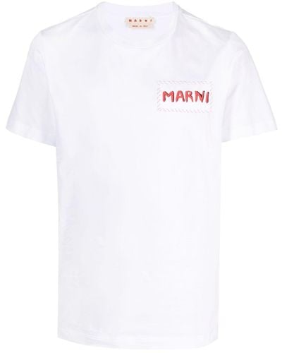 Marni Camiseta con parche del logo - Blanco