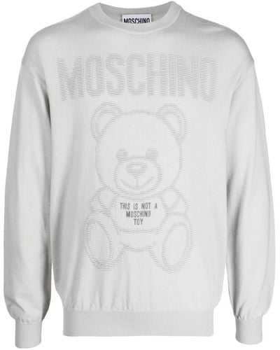 Moschino Teddy Bear Virgin-wool Top - White