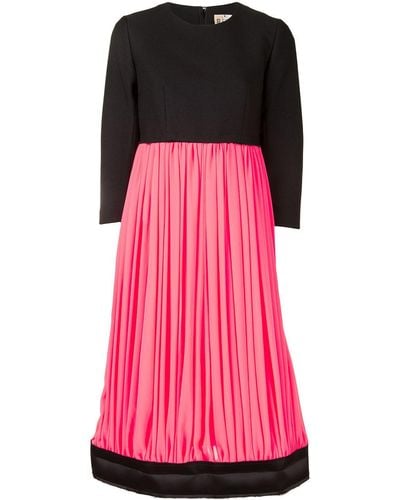 Comme des Garçons Robe mi-longue colour block - Noir