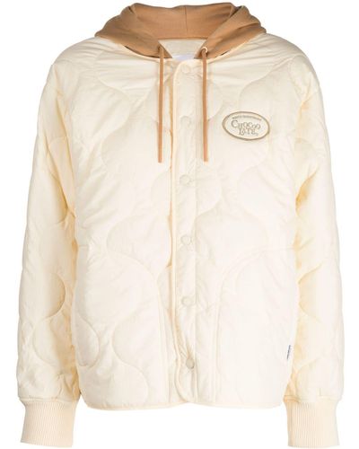 Chocoolate Quilted Logo-embroidered Jacket - Natural