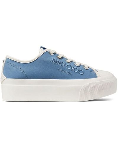 Jimmy Choo Sneakers Palma Maxi/F con suola rialzata - Blu