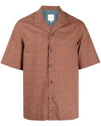 Paul Smith Graphic-print Cotton Shirt - Brown