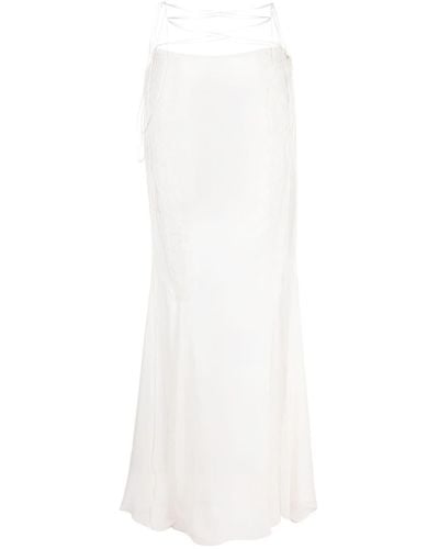 Kiki de Montparnasse Tresor Lace-detailing Skirt - White