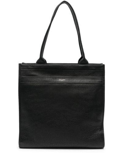 Saint Laurent Logo-print Tote Bag - Black