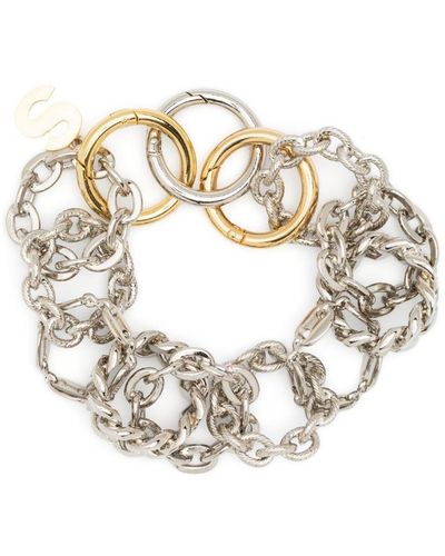 Sacai Two-tone Chain-link Bracelet - Metallic
