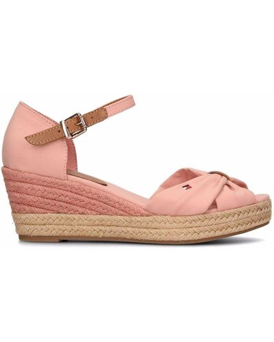 Tommy Hilfiger Opened-toe Mid-wedge Espadrilles - Pink