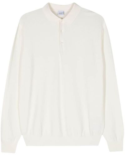 Aspesi Long-sleeve Cotton Polo Top - White