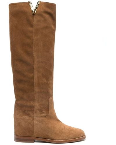Via Roma 15 40mm Suede Boots - Brown